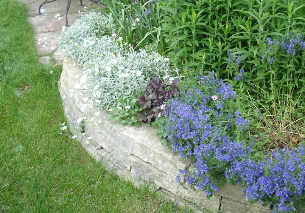 Stone raised bed
